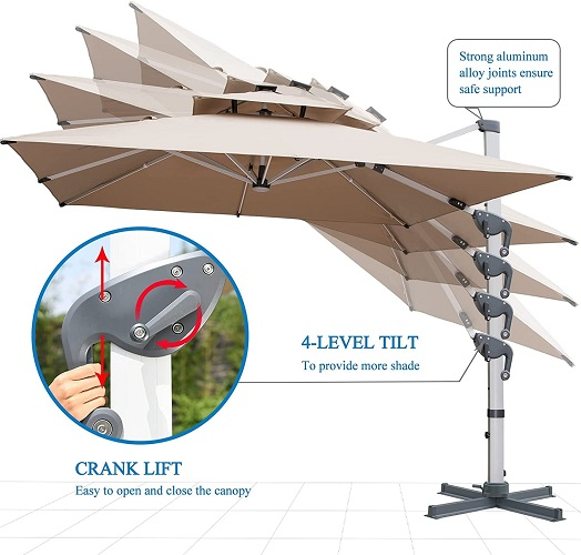 ⚡Clearance Sale☔Solar-powered LED parasol