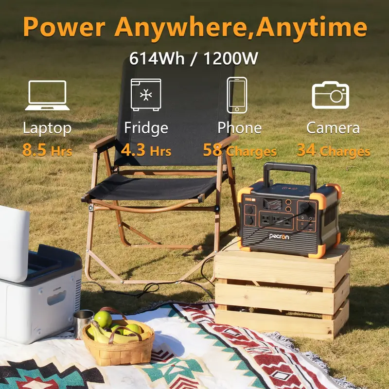 614Wh High-Capacity Portable Power Station