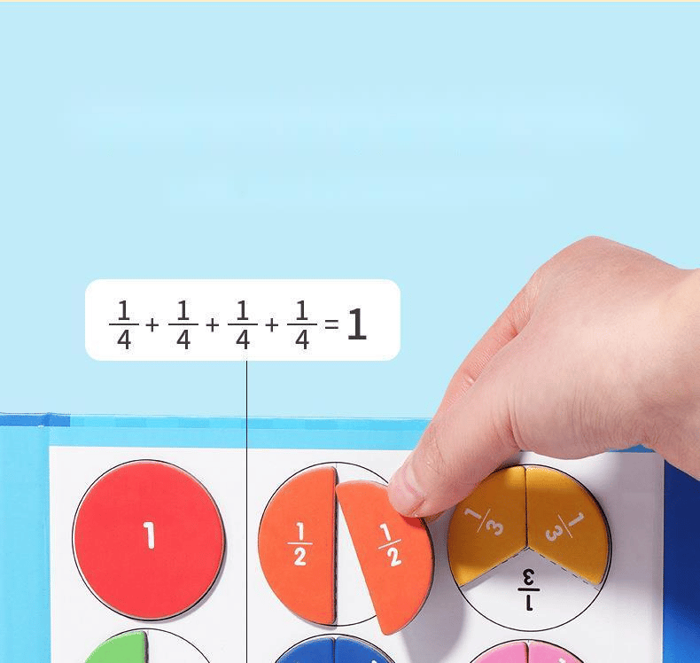 Montessori Magnetic Book Fraction Puzzle For Children (Free Shipping) 