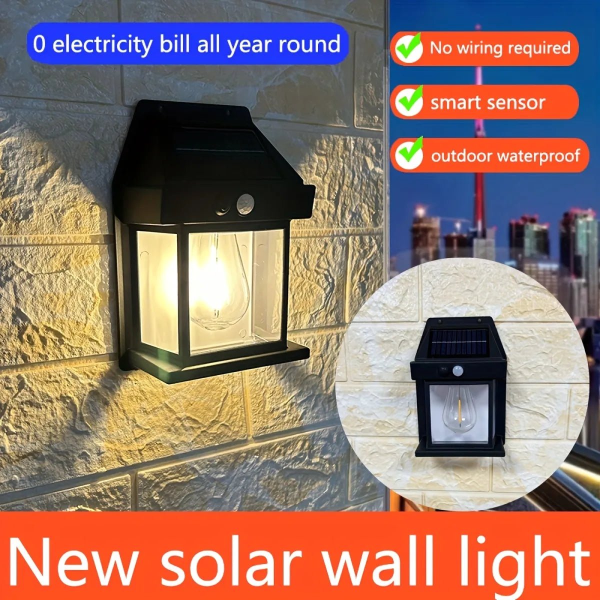 2023 New Outdoor Solar Wall Lamp (Buy 3 Free Shipping) 