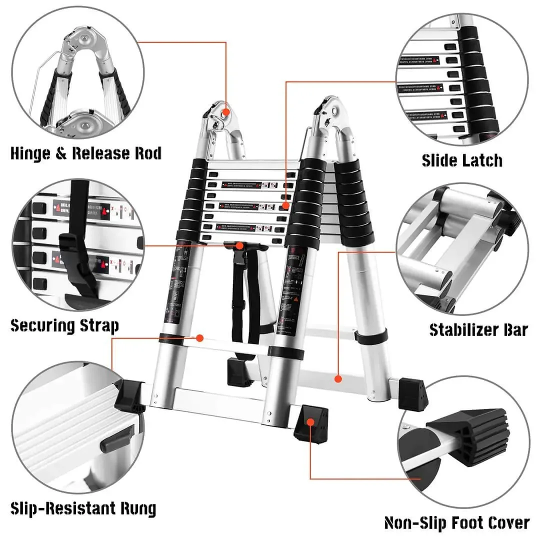 🔥Buy 1 get 1 free🔥6.9 meters Aluminum telescopic ladder😍