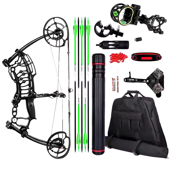 Steel Ball Compound Bow Dual Purpose Bow and Arrow Adjustable Adults Hunting Accessories Archery Composite Pulley Bow