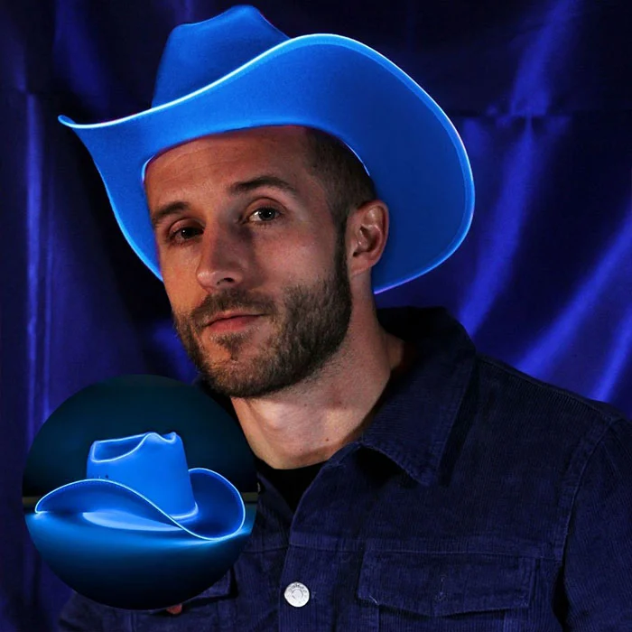 Flashing Blinky Lights Cowboy Hat