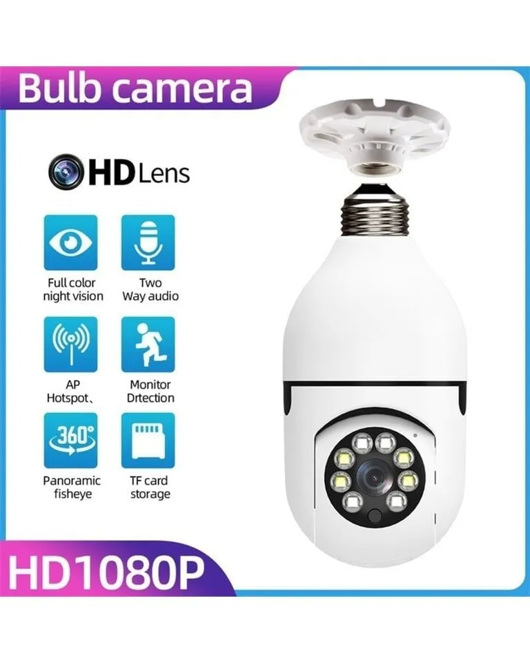 🔥LAST DAY PROMOTION🔥WIRELESS WIFI LIGHT BULB CAMERA SECURITY CAMERA PREMIUM