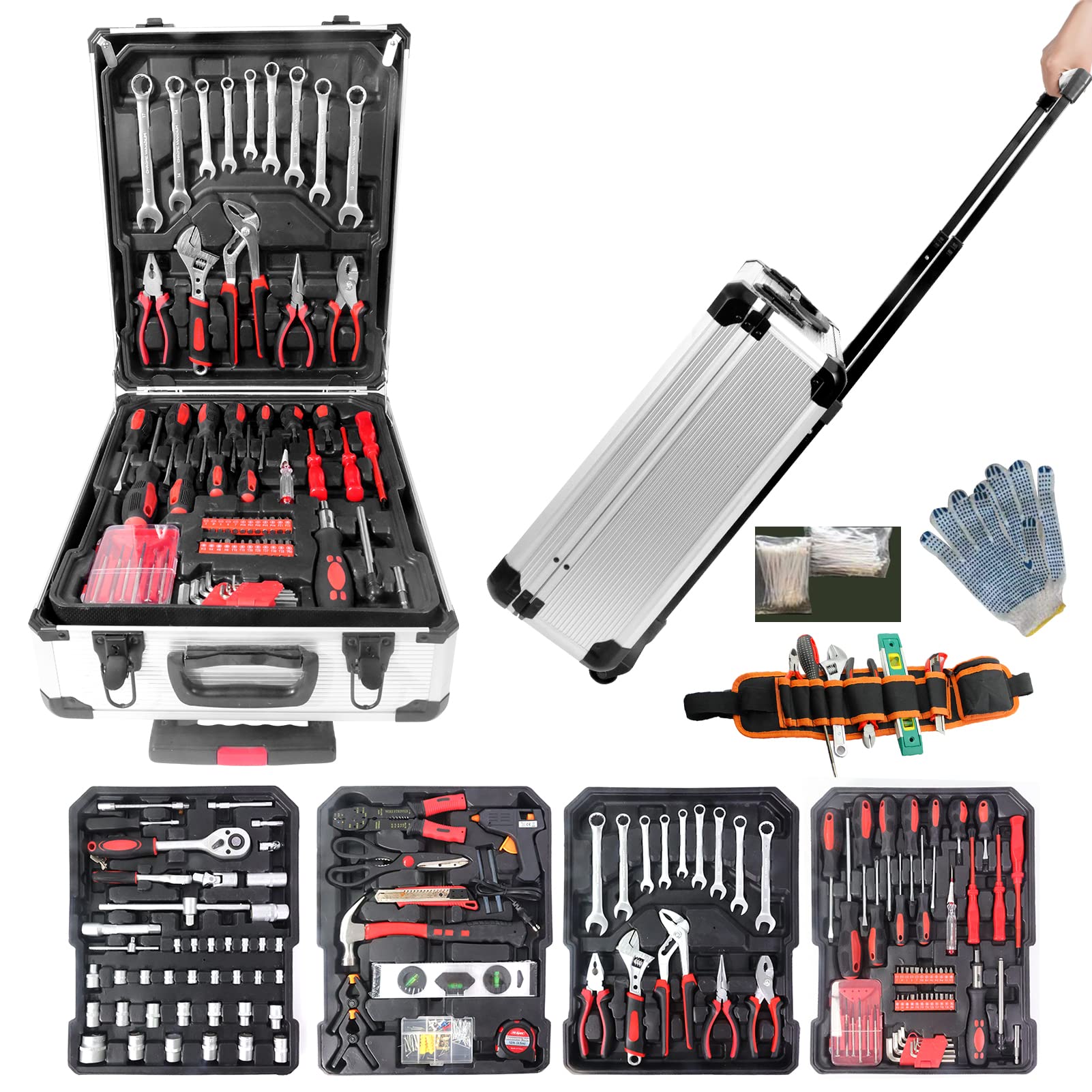 【Beli 1 gratis 3】Tool Sets for Men, Tool Box with Tools