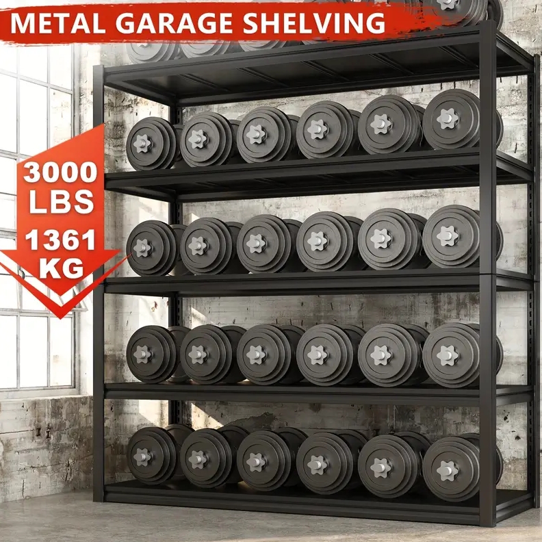 Industrial Strength Storage Solution: 5 Tier Adjustable Metal Garage Shelf