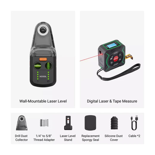 3-in-1 Wall-Mountable Laser Level