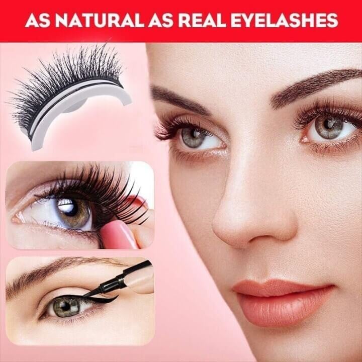 Waterproof & Reusable Self-Adhesive Eyelashes