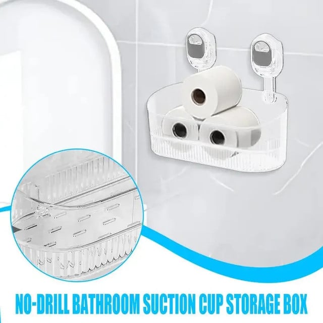 Shower Rack Suction Cup Transparent Bathroom Organizer Multi-functional