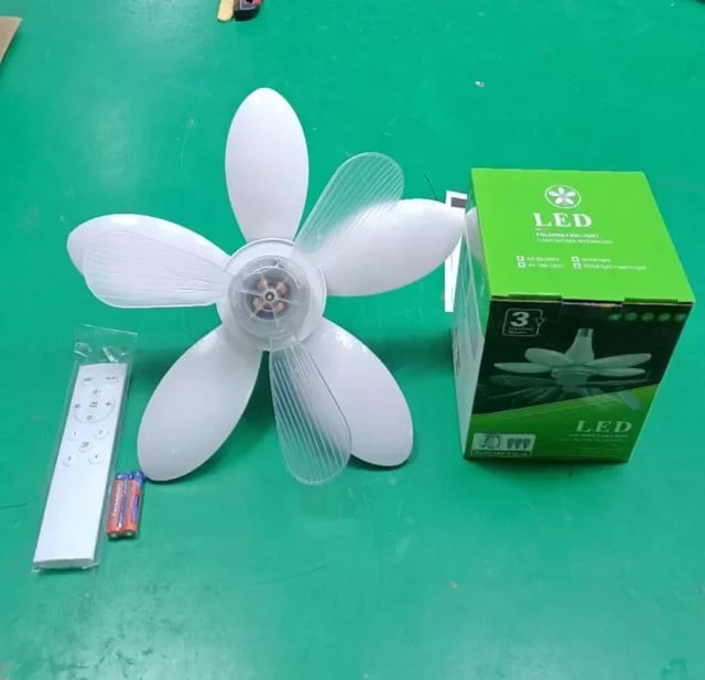 Ceiling fan with remote control light