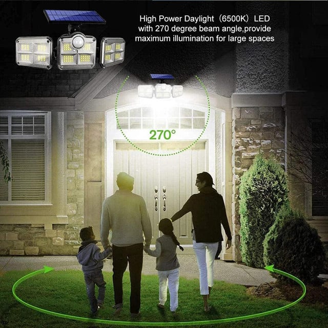 Solar Lamp Outdoor Flood Security Lamp With Remote