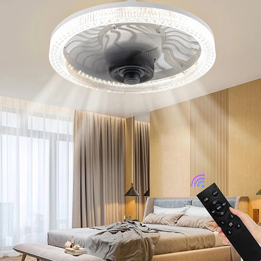 Ceiling fan with remote control light