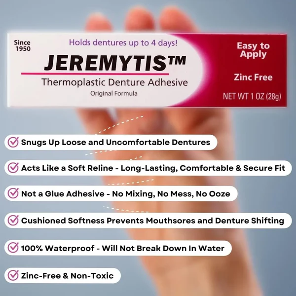 (🔥Buy 1 Get 2 Free)[Official Brand Store]JEREMYTIS™ Thermoplastic Denture Adhesive