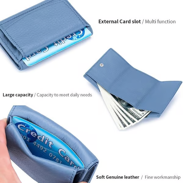 【Buy 1 Get 2 Free】✨Hot Sale✨👛2024 New Top Grain Genuine Leather RFID Blocking Card Holder Organizer Pocket Mini Wallet❗Blocking protection. Prevents hackers to steal your privacy and credit card numbers.💖