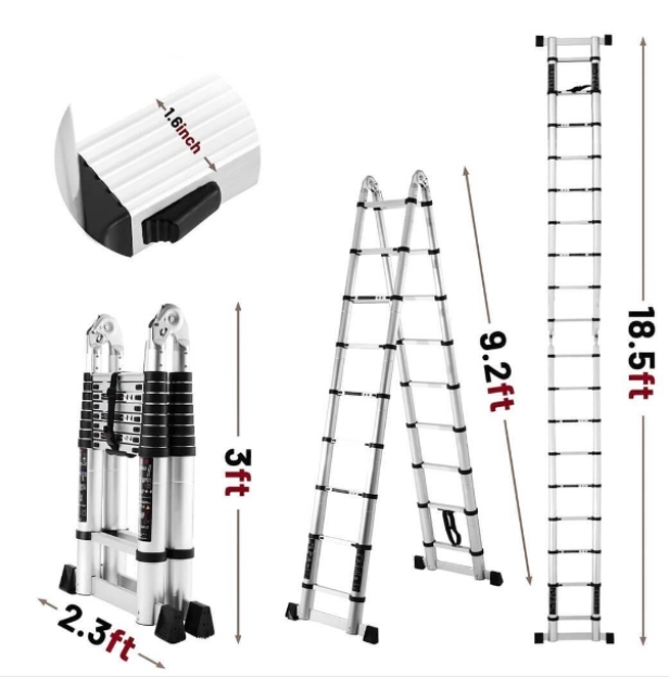 IKEA® 6.9 meters. Aluminum telescopic ladder