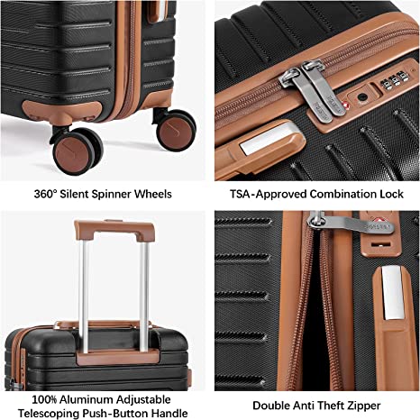 FIGESTIN Carry on luggage with Spinner Wheels