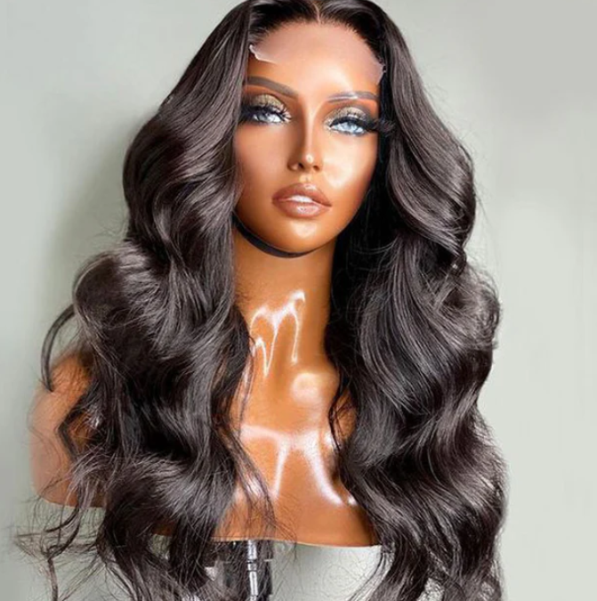 Glueless 5*5 HD Lace Closure Wig Body Wave Transparent Lace Human Hair Wigs Ashimary