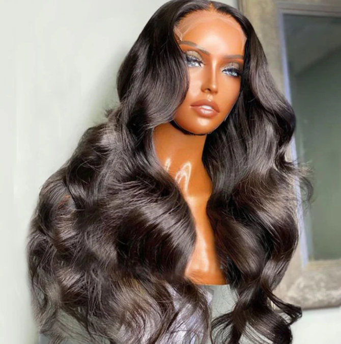 Glueless 5*5 HD Lace Closure Wig Body Wave Transparent Lace Human Hair Wigs Ashimary