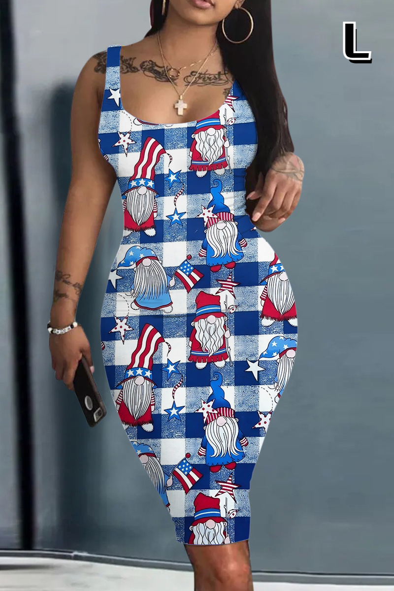 🔥 Hot selling 3D geometric print women’s sexy slim fit large size suspender dress👗