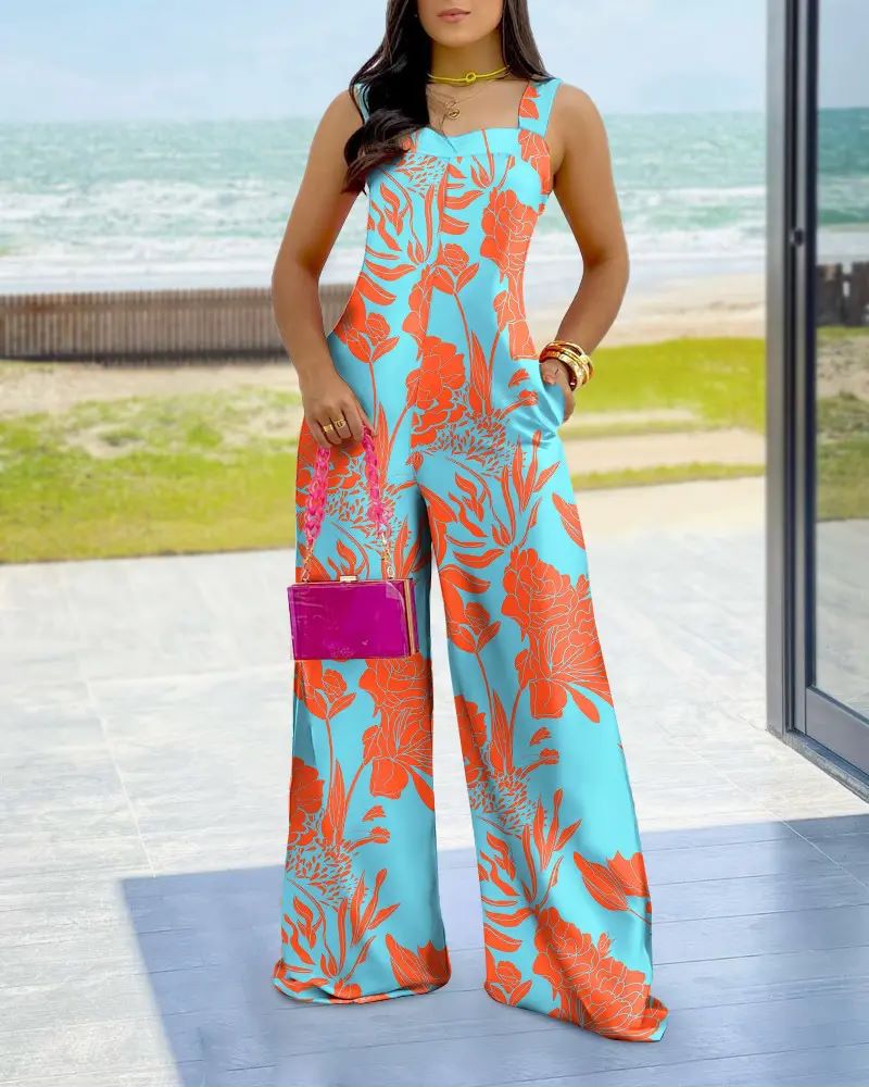 🥳 2024 New Fashion Trendy Women’s Printed Jumpsuit ✨