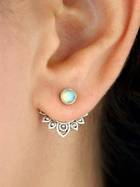 Vintage Opal Geometric Earrings