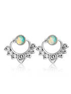 Vintage Opal Geometric Earrings