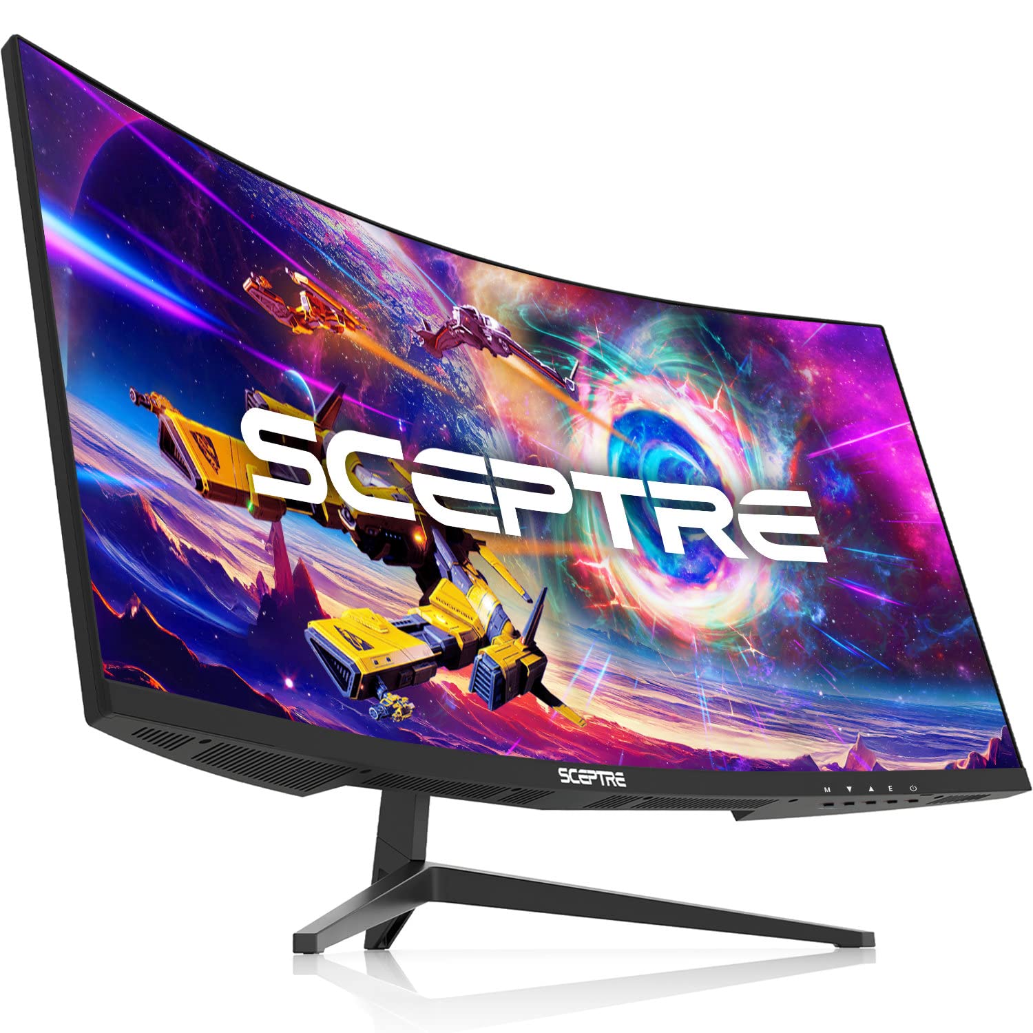 MONITOR GAMING LEngkung 30 INCI SCEPTER 21:9 2560X1080 DISPLAYPORT HDMI ULTRA LEBAR/SLIM HINGGA 200HZ SPEAKER BUILD-IN, LOGAM HITAM (C305B-200UN1)