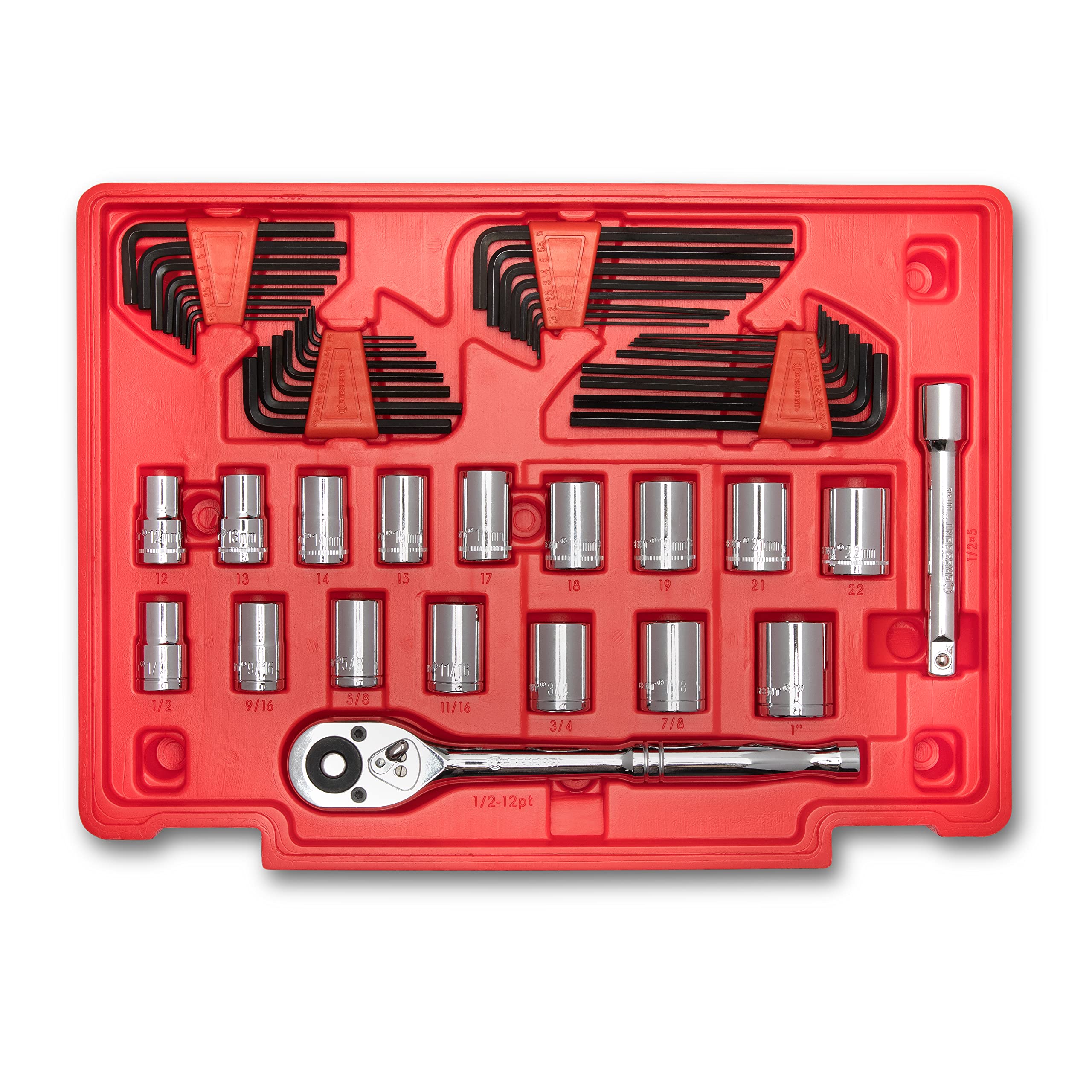 229 Piece 1/4", 3/8" & 1/2" Drive Mechanics Hand Tool Set with 3 Drawer Storage Case