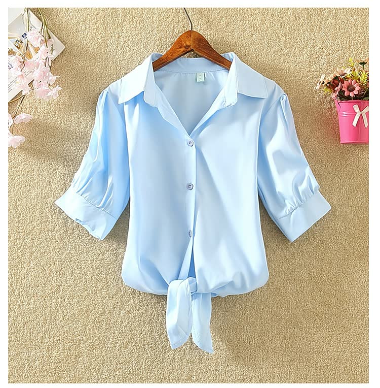 Women's Fashion Plain Casual Shirt