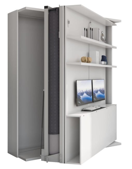 Rotating Office Murphy Bed with Desk