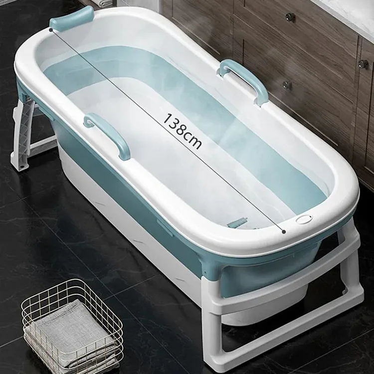 🔥Collapsible Plastic Folding Adult Bath Tub Foldable Portable Bathtub for Adults