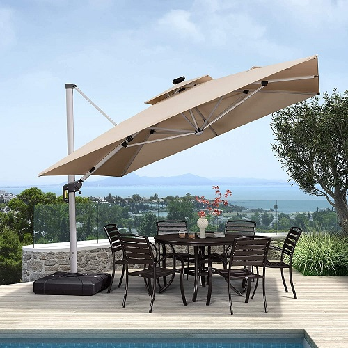 ⚡Clearance Sale☔Solar-powered LED parasol