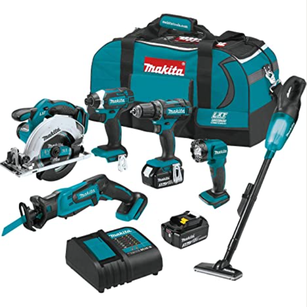 Makita XT1501 18V LXT® Lithium-Ion Cordless 15-Pc. Combo Kit (3.0Ah)