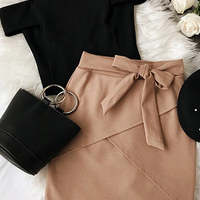 Hot Beige Skirt With Ultrachic Top