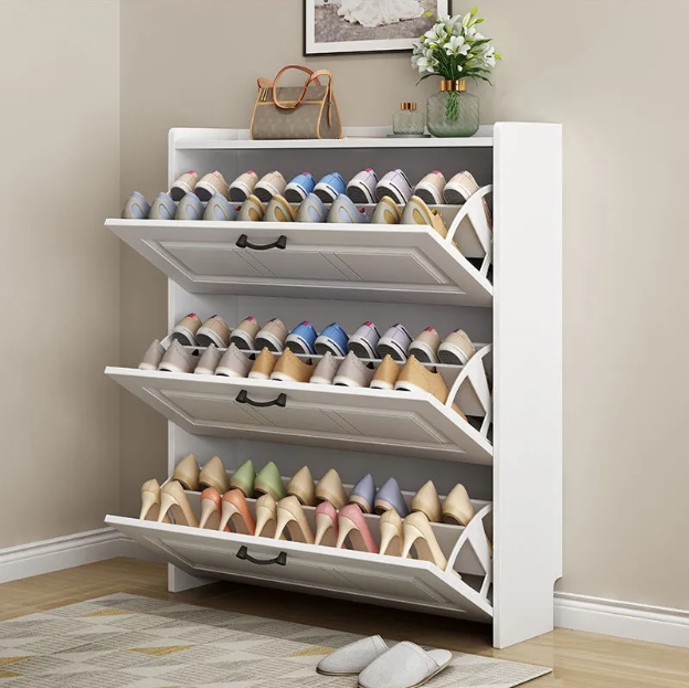 💝LIMITED TIME CLEARANCE SALE💝Wall Hidden Shoe Cabinet - Conceal Your Shoes in Style! 🚪👠