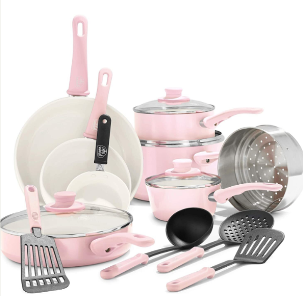 [🔥LIMITED TIME OFFER ONLY TODAY! ]Ceramic Nonstick Cookware Set-16 Piece