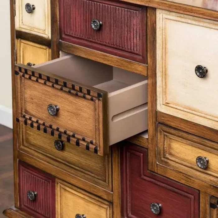 💝Warehouse clearance-Walnut accent cabinet with 14 drawers