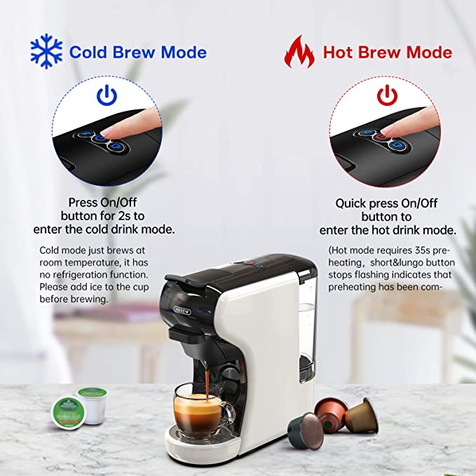 【Clearance Sale】5in1 Capsule Coffee Machine, 19Bar Espresso Cold/Hot Coffee Maker