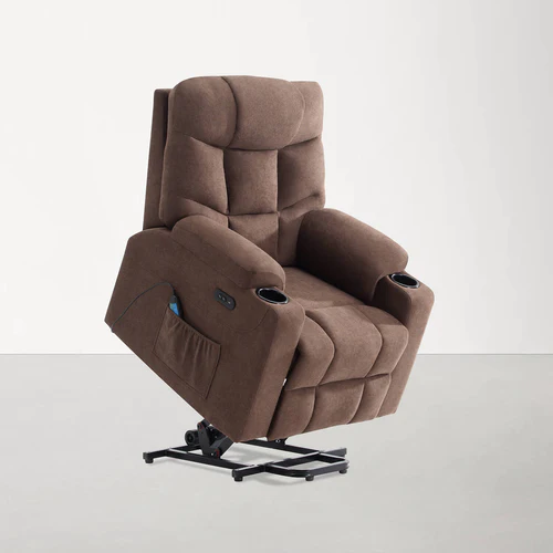 Furniwell Power Lift Chair Electric Recliner for Elderly Fabric Sofa With USB Charging