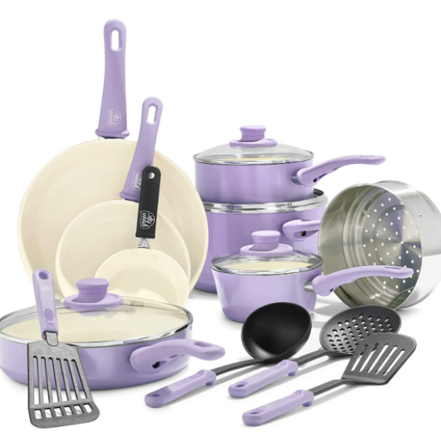 [🔥LIMITED TIME OFFER ONLY TODAY! ]Ceramic Nonstick Cookware Set-16 Piece