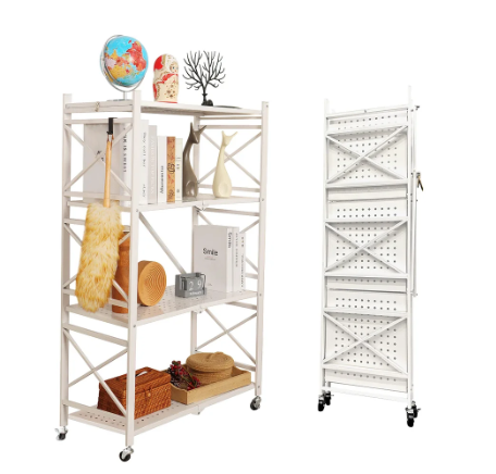 【Buy 1 get 1 free】Foldable Storage Rack with Wheel