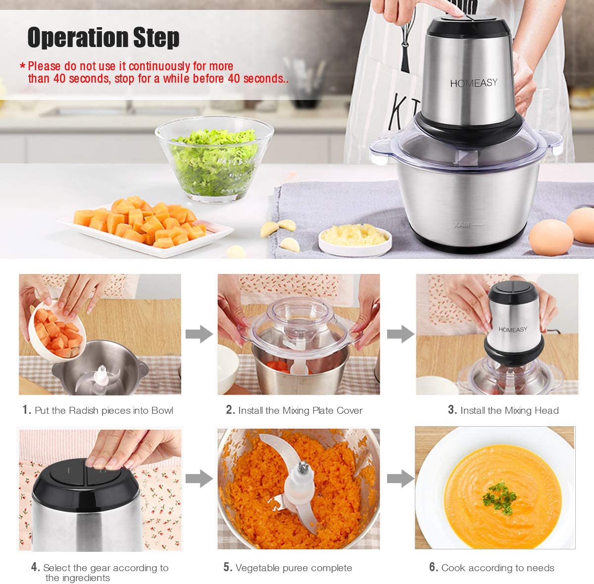 Electric Meat Grinder 2L