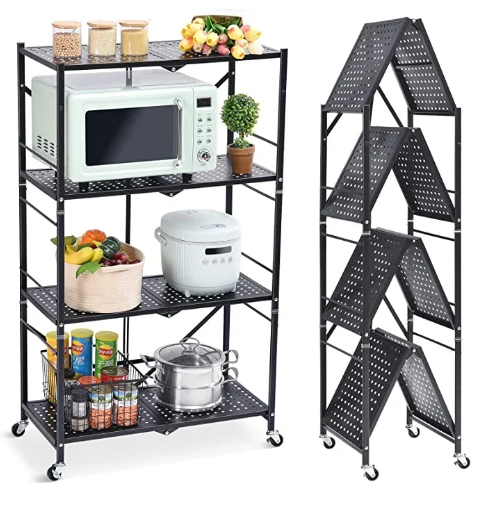 【Buy 1 get 1 free】Foldable Storage Rack with Wheel