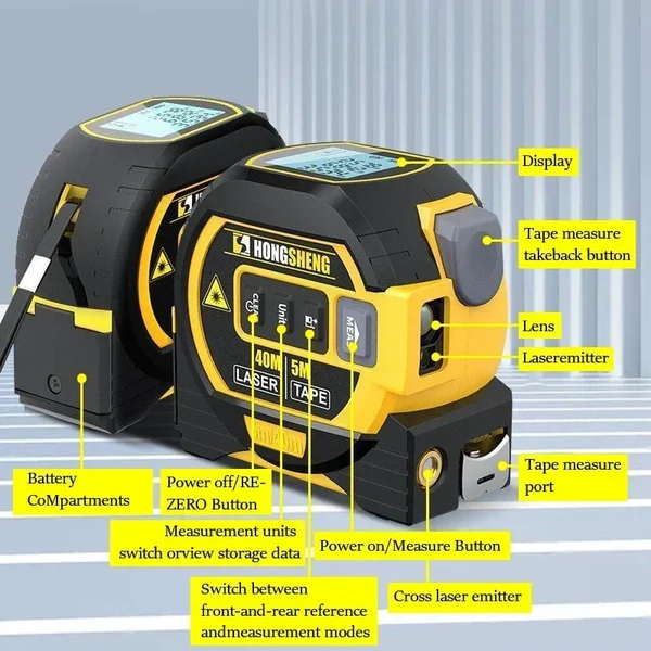 (🔥HOT SALE NOW 49% OFF) - Measurin Sight 3-In-1 Infrared Laser Tape Measuring🔥