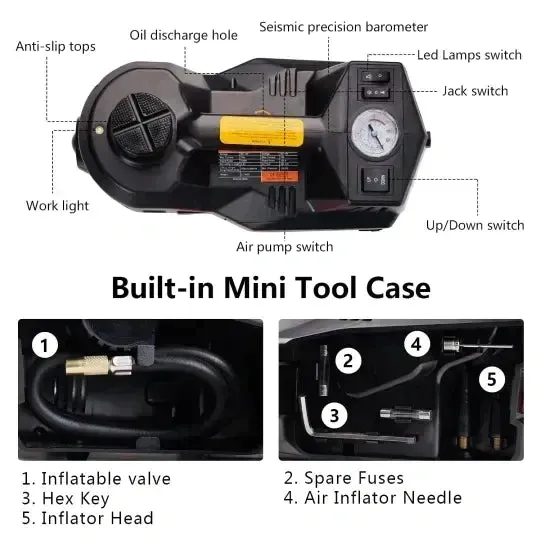 💥Last Day Clearance💥 3-in-1 Electric Hydraulic Car Jack