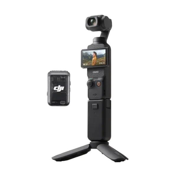 DJI Osmo Pocket 3 Creator Combo, Vlogging Camera with 1'' CMOS & 4K/120fps Video, 3-Axis Stabilization, Face/Object Tracking, Fast Focusing, Mic Included for Clear Sound, Small Camera for Photography