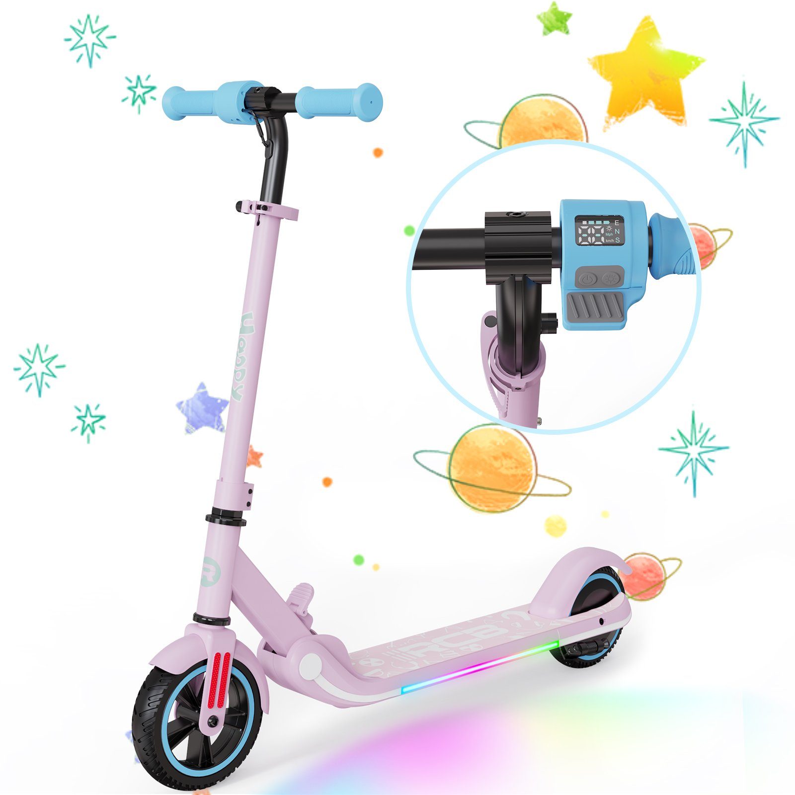 RCB mini scooter, children's scooter, foldable children's scooter 150W 16km/h