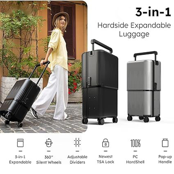 3-in-1 Expandable Hardside Luggage