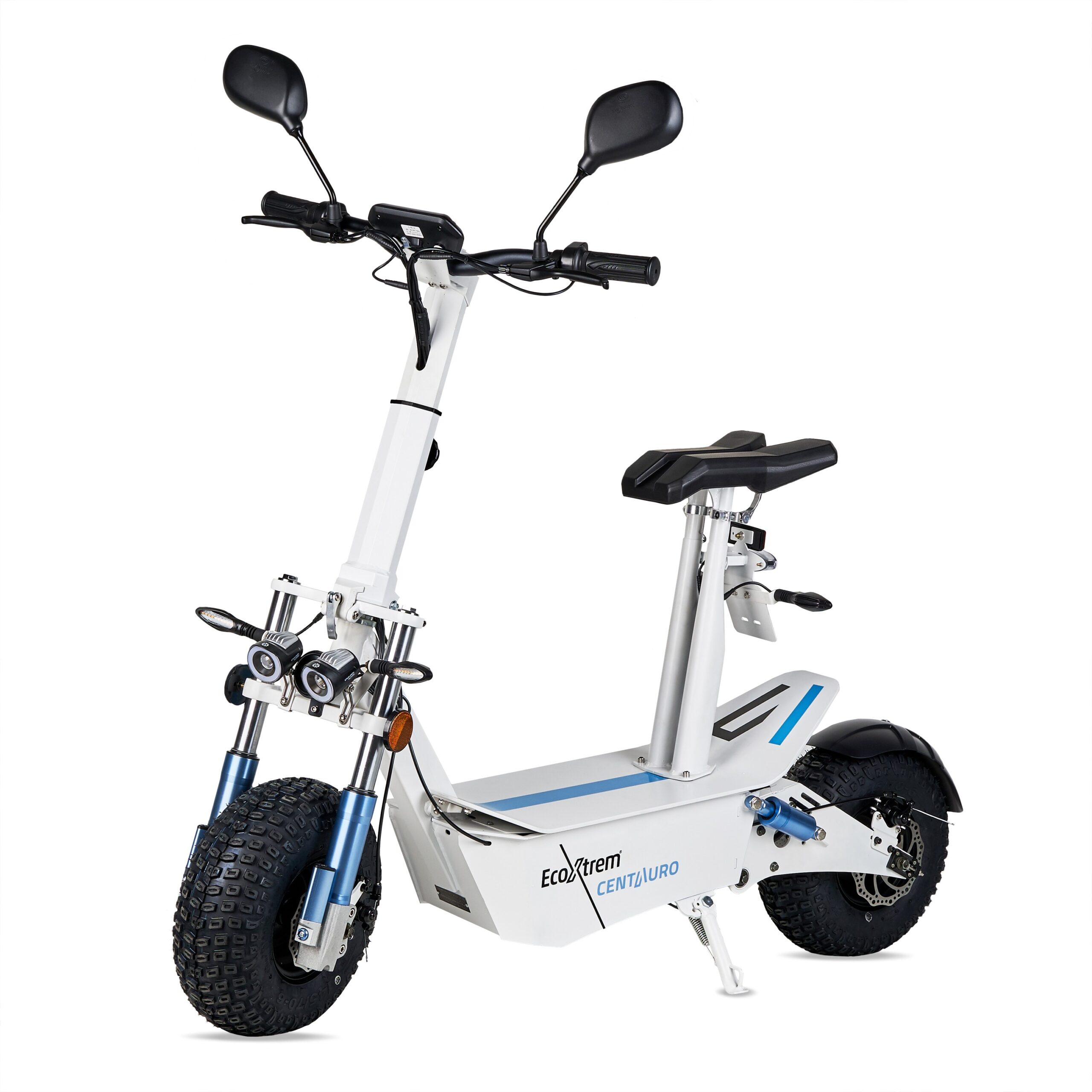 PATINETE ELCTRICO CENTAURO MATRICULABLE CON ASIENTO Y PANTALLA LCD XXL BLANCO