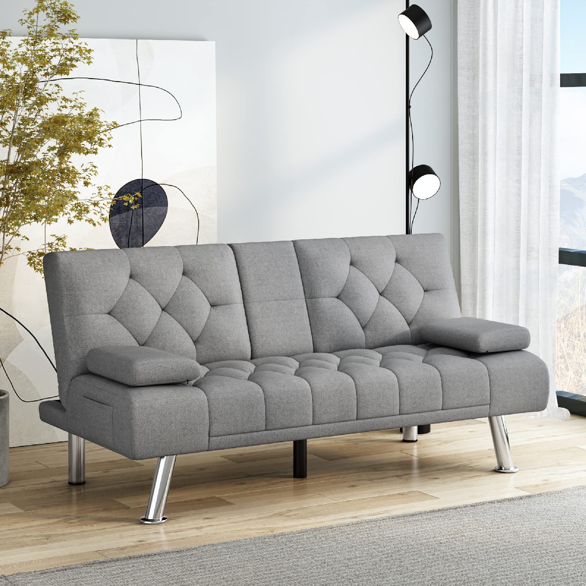 💥Clearance Sale!💥Only Today ⏱Convertible Futon Sofa Bed